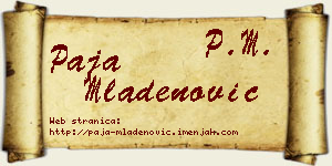 Paja Mladenović vizit kartica